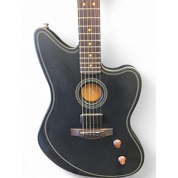 Used Fender ACOUSTASONIC STANDARD JAZZMASTER Black Acoustic Electric Guitar