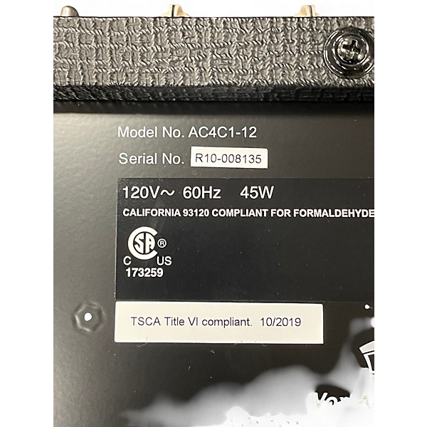 Used 2023 VOX AC4C1 Custom 4W 1x10 Tube Guitar Combo Amp