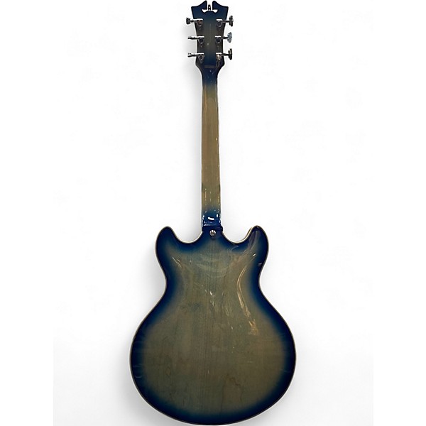 Used D'Angelico Premier Series DC Aqua Marine Hollow Body Electric Guitar