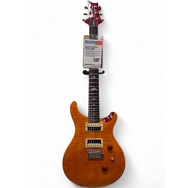 Used PRS SE Custom 24 Amber Solid Body Electric Guitar
