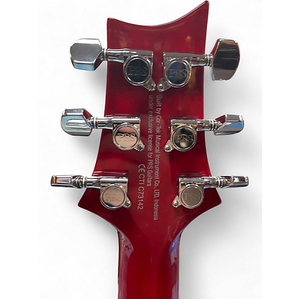 Used PRS SE Custom 24 Amber Solid Body Electric Guitar