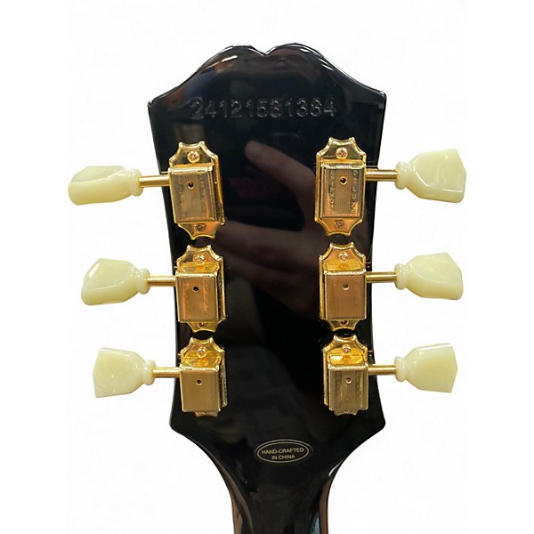 Used Epiphone Les Paul Custom Black Solid Body Electric Guitar