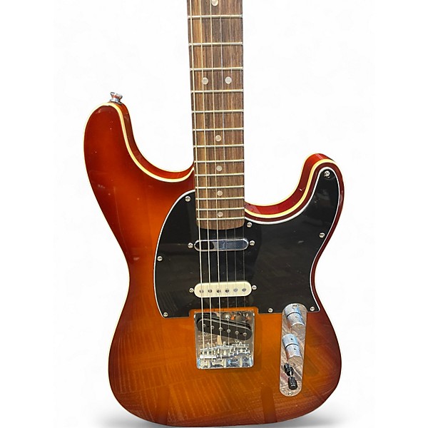 Used Squier PARANORMAL CUSTOM NASHVILLE CHOCOLATE SUNBURST Solid Body Electric Guitar