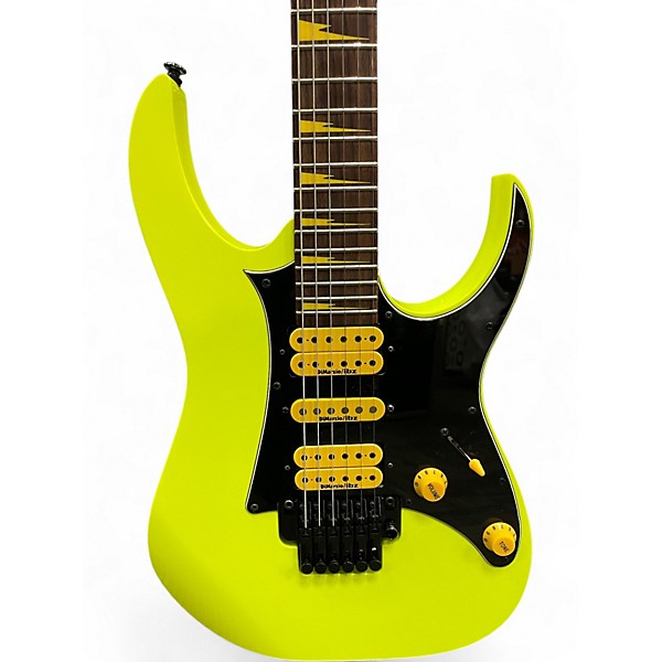 Used Ibanez PREMIUM 25TH ANNIVERSARY RG XXV NEON YELLOW Solid Body Electric Guitar