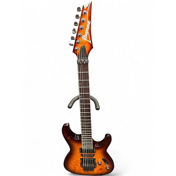Used Ibanez s670qm tiger eye Solid Body Electric Guitar