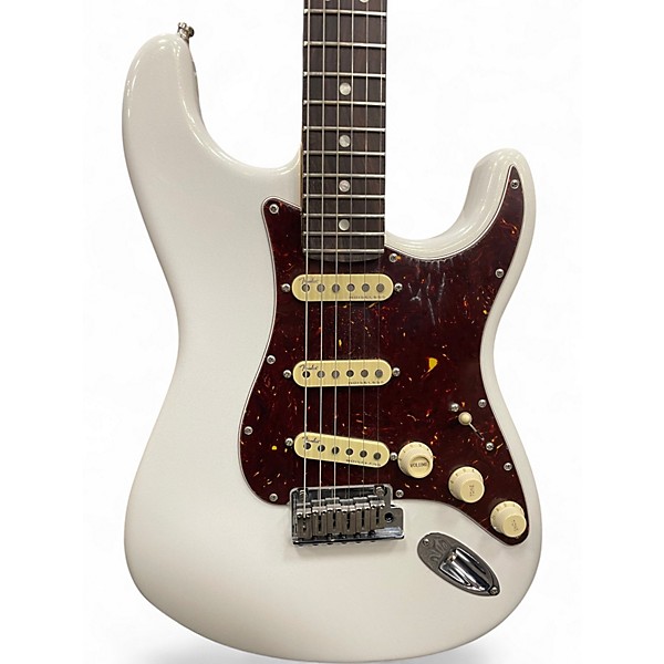Used Fender American Ultra Stratocaster Arctic Pearl Solid Body Electric Guitar