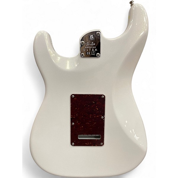 Used Fender American Ultra Stratocaster Arctic Pearl Solid Body Electric Guitar