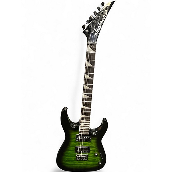 Used Jackson Dinky JS20 DKQ Transparent Green Solid Body Electric Guitar