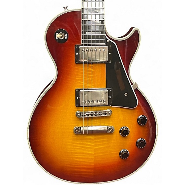 Used 2017 Gibson Les Paul Custom F VOS Sunburst Solid Body Electric Guitar