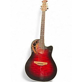 Used Ovation CS347 red burst Acoustic Electric Guitar