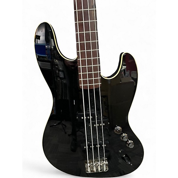 Used Fender Aerodyne Jazz Bass Black Electric Bass Guitar