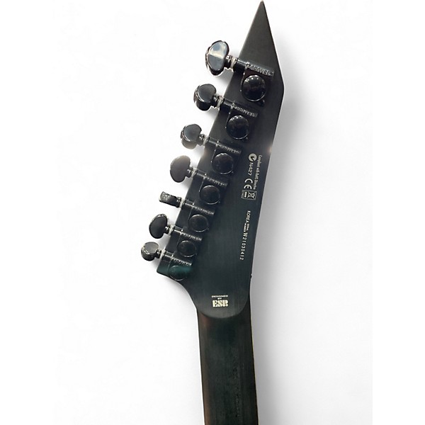 Used ESP LTD M1007QM Charcoal Burst Baritone Guitars