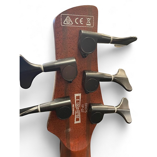 Used Ibanez SR-675 1P02 Trans Charcoal Electric Bass Guitar