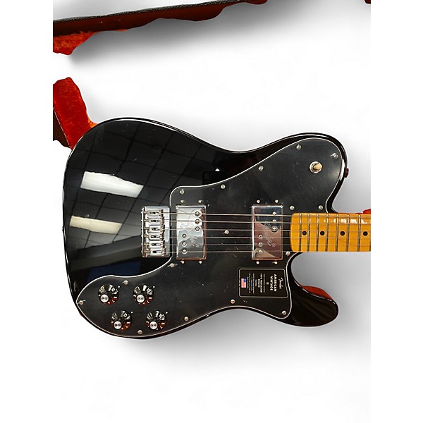 Used Fender 1975 American Vintage II Black Solid Body Electric Guitar