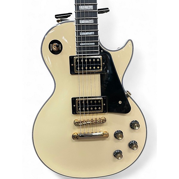 Used Epiphone Les Paul Custom Pro Antique Ivory Solid Body Electric Guitar