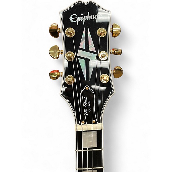 Used Epiphone Les Paul Custom Pro Antique Ivory Solid Body Electric Guitar