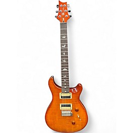 Used PRS SE Custom 24 Amber Solid Body Electric Guitar