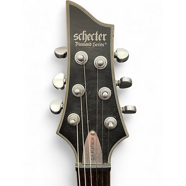 Used Schecter Guitar Research C1 Platinum QUILTED GREY Solid Body Electric Guitar