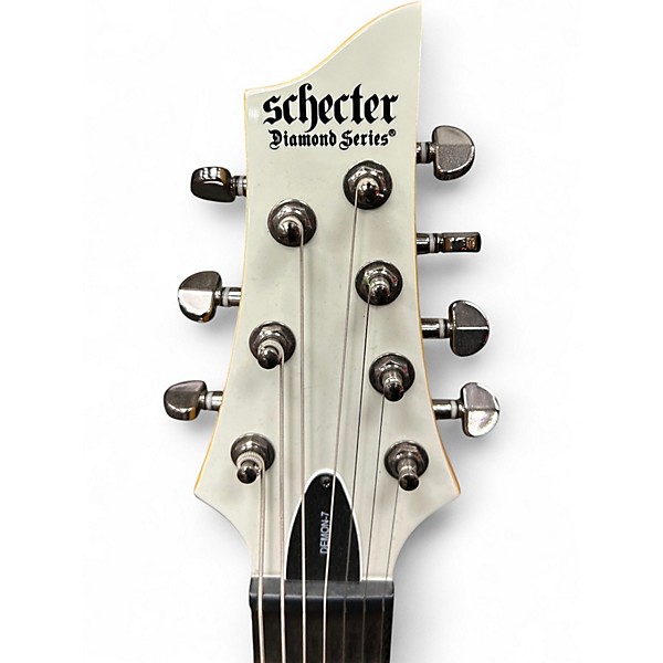 Used Schecter Guitar Research Diamond Series PT White Solid Body Electric Guitar