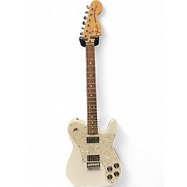 Used 2015 Fender Chris Shiflett Telecaster Deluxe White Solid Body Electric Guitar