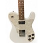 Used 2015 Fender Chris Shiflett Telecaster Deluxe White Solid Body Electric Guitar