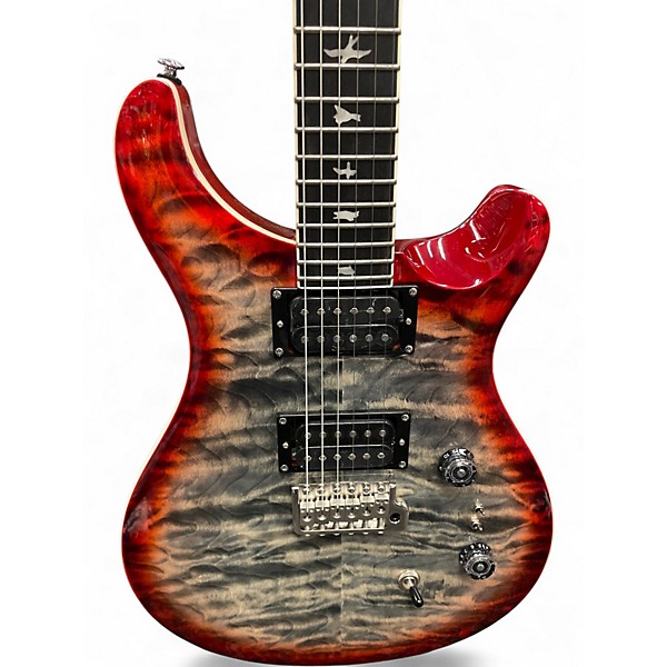 Used PRS SE Custom 24 08 charcoal cherry burst Solid Body Electric Guitar