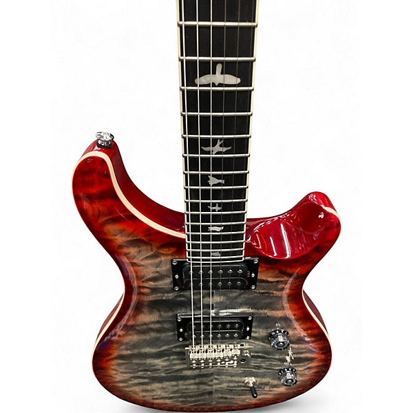 Used PRS SE Custom 24 08 charcoal cherry burst Solid Body Electric Guitar