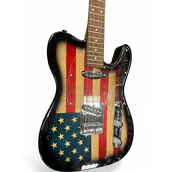 Used Leo Jamyz STRATOCASTER AMERICAN FLAG Solid Body Electric Guitar