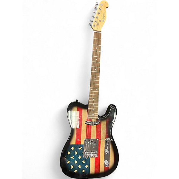 Used Leo Jamyz STRATOCASTER AMERICAN FLAG Solid Body Electric Guitar