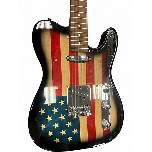 Used Leo Jamyz STRATOCASTER AMERICAN FLAG Solid Body Electric Guitar
