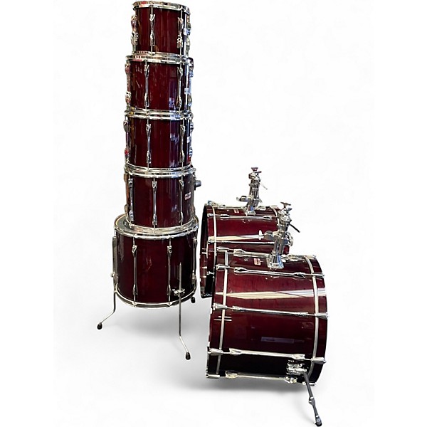 Used Yamaha 7 Piece Recording Custom Cherry Drum Kit