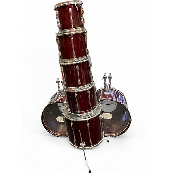 Used Yamaha 7 Piece Recording Custom Cherry Drum Kit