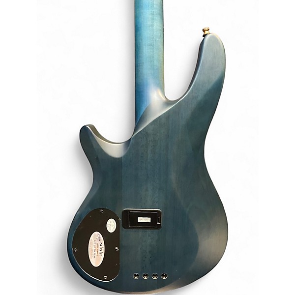Used Schecter Guitar Research C4 GT 4 String Satin Trans Blue Electric Bass Guitar