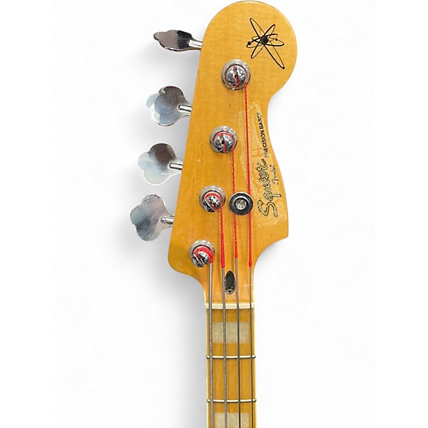 Used Squier Precision Bass White Electric Bass Guitar
