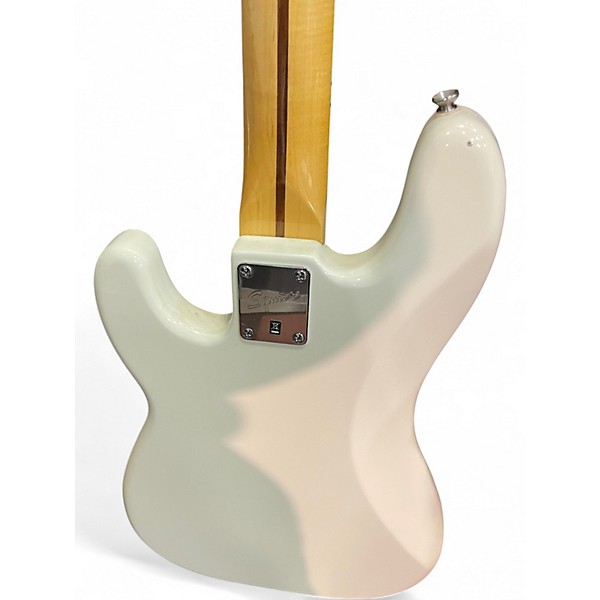 Used Squier Precision Bass White Electric Bass Guitar