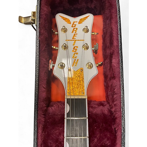Used Gretsch Guitars G6136TG-PE-WHT white Hollow Body Electric Guitar