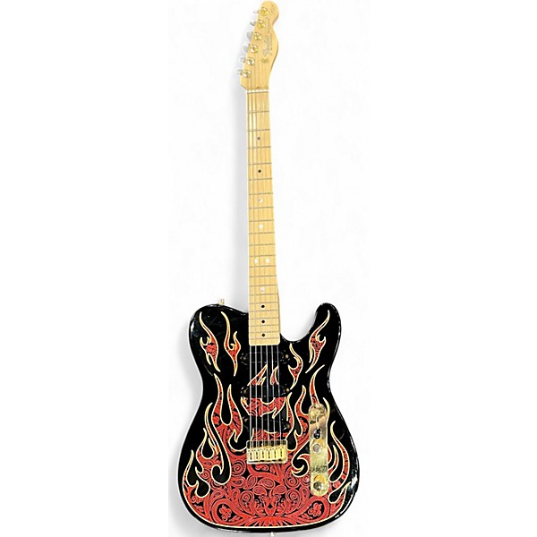 Used Fender Artist Series James Burton Telecaster Red Paisley Flames Solid Body Electric Guitar