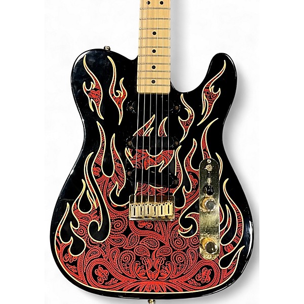 Used Fender Artist Series James Burton Telecaster Red Paisley Flames Solid Body Electric Guitar
