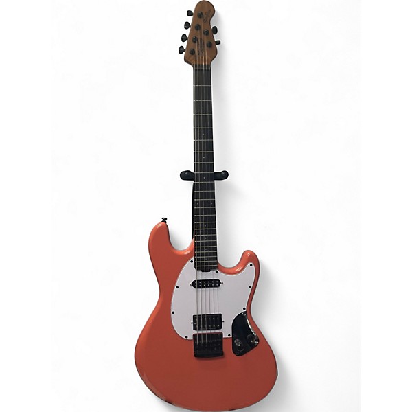 Used Sterling by Music Man Ryan "Fluff" Bruce Artist Series Signature Stingray Rula Thumb Red Solid Body Electric Guitar
