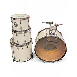 Vintage 1973 Slingerland 4 Piece Rock N' Roll Outfit White Drum Kit