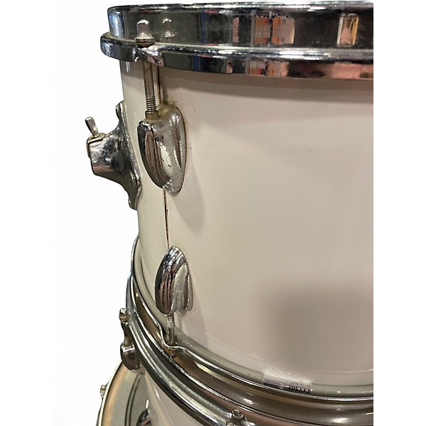 Vintage 1973 Slingerland 4 Piece Rock N' Roll Outfit White Drum Kit