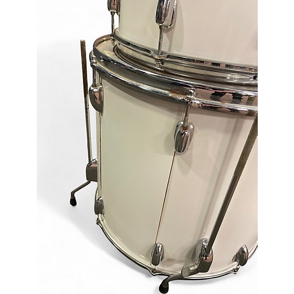 Vintage 1973 Slingerland 4 Piece Rock N' Roll Outfit White Drum Kit