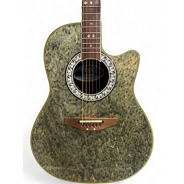 Used Ovation Ultra Series 1527 Snakeskin Acoustic Electric Guitar