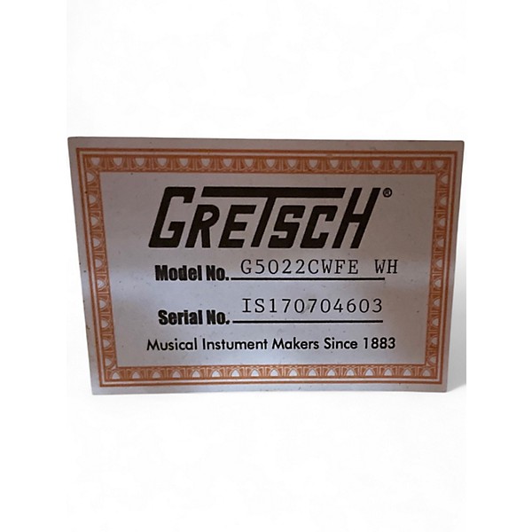 Used Gretsch Guitars G5022C Rancher Falcon White Acoustic Electric Guitar