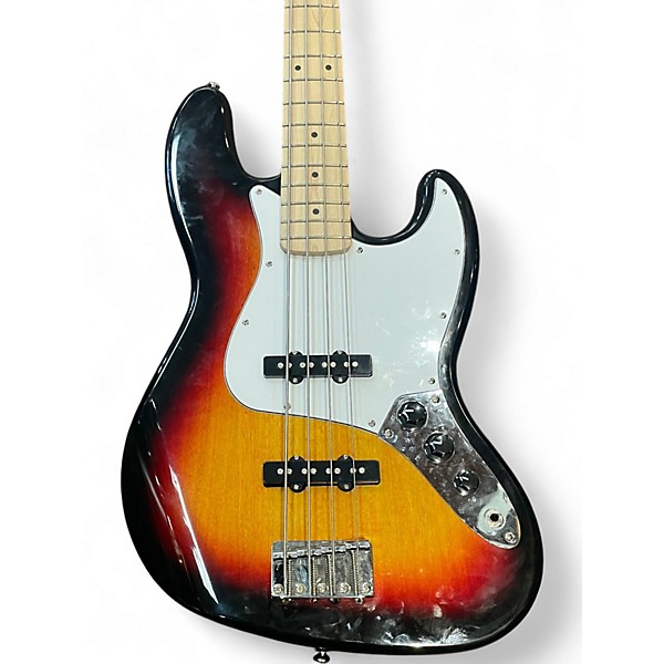Used Squier Affinity Jazz Bass 2 Tone Sunburst Electric Bass Guitar