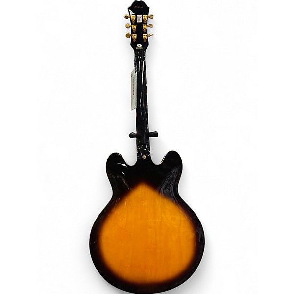 Used Epiphone Dot Deluxe Flametop 2 Color Sunburst Hollow Body Electric Guitar