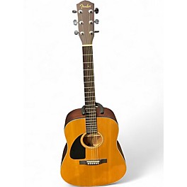 Used Fender CD100 Left Handed Natural Acoustic Guitar