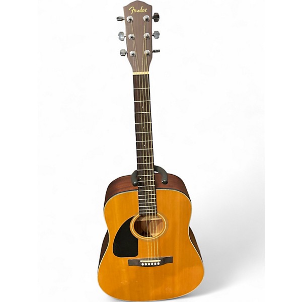 Used Fender CD100 Left Handed Natural Acoustic Guitar