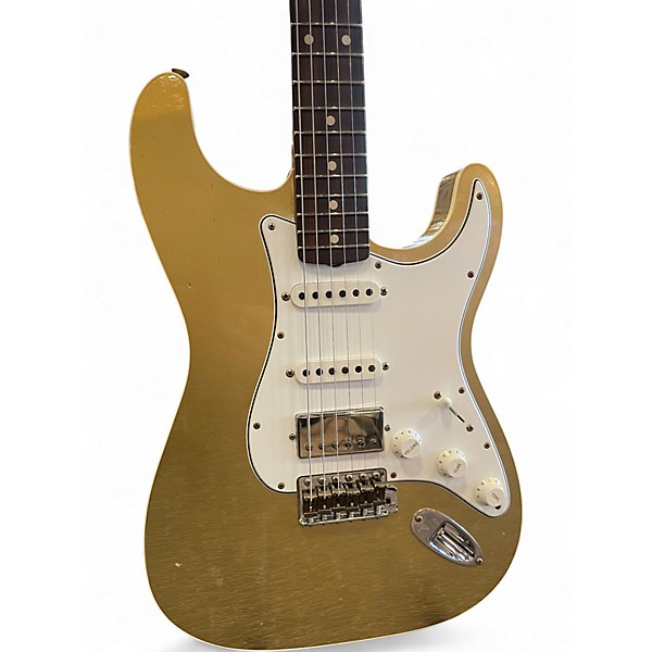 Used 2023 Fender Limited Edition Double Bound HSS Stratocaster Aztec Gold Solid Body Electric Guitar