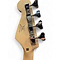 Used Squier Bronco Black and White Electric Bass Guitar